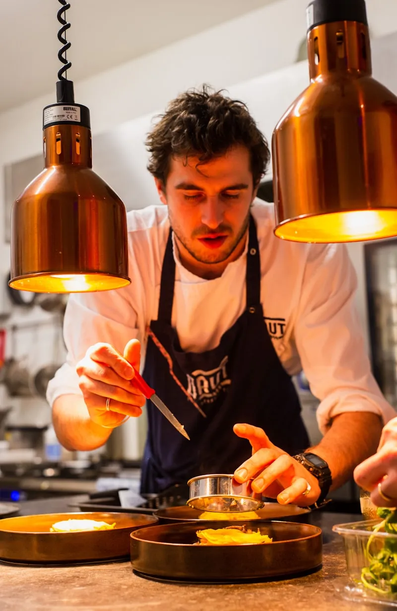 Chef Jean-Pierre Moreau in his kitchen
